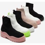 Resti Women's boots on a thicker sole in white and pink Korlic-Shoes | Shoptok.si