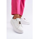 VINCEZA Women's Leather Sneakers with Bear White Mirven | Shoptok.si