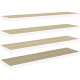 Maison Chic 4 kosi Stenske Police - Viseče police barva hrasta in bela 90x23,5x3,8 cm MDF, (21793499) Cene