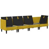  Komplet pohištva za dnevno sobo z blazino 4 pcs Rumena Žamet, (5000272731) | Shoptok.si