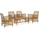 Maison Chic Seti vrtnega pohištva - Vrtna garnitura - Vrtni pohištvo set 5-delna trden akacijev les, (21820774) | Shoptok.si