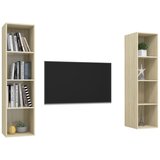  Zidni TV ormarići 2 kom boja hrasta sonome konstruirano drvo | shoptok.hr
