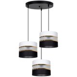  Luster na sajli CORAL 3xE27/60W/230V crno-beli | Eponuda.com