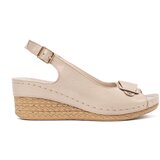 GOODIN Beige low wedge sandals | shoptok.hr