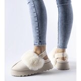 Gemre Light beige insulated slippers with elastic Sangro | Shoptok.si