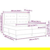 Box Spring krevet s madracem u tamno sivoj 200x200 cm tkanina | shoptok.hr