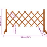  Vrtna rešetkasta ograda narančasta 120 x 60 cm masivna jelovina | Eponuda.ba