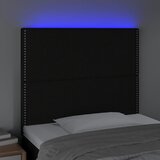  LED uzglavlje crno 90x5x118/128 cm od tkanine | Eponuda.com