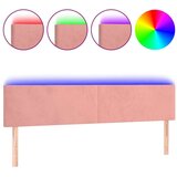  Posteljno vzglavje roza 160x5x78/88 cm žamet | Shoptok.si