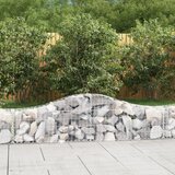 vidaXL Obokane gabion košare 3 kosi 200x30x40/60 cm pocinkano železo Cene