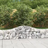 vidaXL Obokane gabion košare 3 kosi 200x30x40/60 cm pocinkano železo