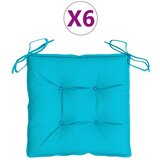  Jastuci za stolice 6 kom tirkizni 50x50x7 cm od tkanine Oxford | shoptok.hr