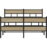 Metalni okvir kreveta bez madraca boja hrasta sonome 135x190 cm | shoptok.hr