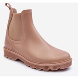 Kesi Women's matte rubber boots Beige Helinca Cene