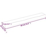  Stenska polica temno rjava 80x10x6 cm trdna hrastovina | Shoptok.si