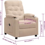 Električni naslanjač krem tkanina, (20928399) | Shoptok.si