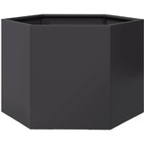 Furnova Vrtno korito črna šestkotnik 69x60x45 cm jeklo, (21920333) | Shoptok.si