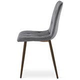 Libra stolica - tamnosivi baršun / noge od oraha x 1 | shoptok.hr