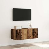 TV ormarić sa LED svjetlima Stari drvo 80x35x31 cm | shoptok.hr