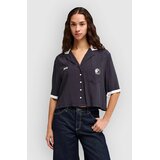 Rvca Dalas Bowling Shirt washed black Cene