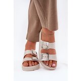 Zaxy Scented Ladies Slippers With Buckles And Glitter Beige | Shoptok.si