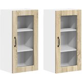  Zidni stakleni ormarić LUCCA 2 pcs Hrast sonoma 40 x 31 x 80 cm | Eponuda.com