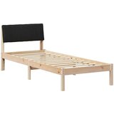  Okvir kreveta Smeđa i crna 75 x 190 cm Masivna borovina | shoptok.hr
