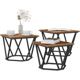  Kava Stol 3 pcs Staro drvo Inženjerska drva i čelik | shoptok.hr