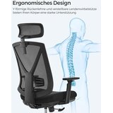 Songmics pisarniški stol, črn, OBN61BKV1 | Shoptok.si