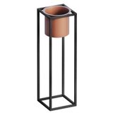 WALLXPERT Dekorativna saksija GED-023-B, 15x50 cm, Crna-terakota | Eponuda.ba