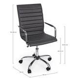 YES EVERYDAY Temno siv pisarniški stol iz umetnega usnja Perth – | Shoptok.si