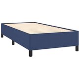 vidaXL Box spring postelja z vzmetnico modra 90x200 cm blago | Shoptok.si