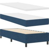 Box Spring Krevet s Madracem - Plava 80x200 cm Tkanina | shoptok.hr