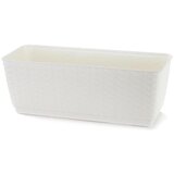 Prosperplast žardinjera Ratan - bela S449 / 50 cm Cene