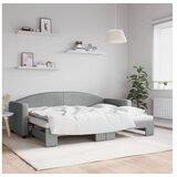 vidaXL Izvlečna dnevna postelja svetlo siva 80x200 cm blago | Shoptok.si