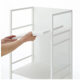 YAMAZAKI Bel kovinski regal na koleščkih 42x84,5x32 cm Tower – | Shoptok.si