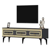 Hanah home tv polica karya anthracite gold