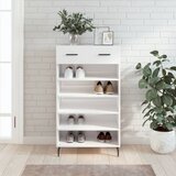 Shumee Ormarić za cipele sjajni bijeli 60x35x105 cm konstruirano drvo | shoptok.hr