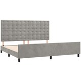  Za krevet s uzglavljem svjetlosivi 200x200 cm baršunasti | shoptok.hr