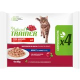 Natural trainer Cat Multipack Adult, vrečka - govedina - 4 x 85 g | Shoptok.si