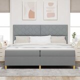  s opruga kutije Svijetlo siva 200 x 200 cm tkanina | shoptok.hr