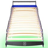  Dječji krevet u obliku trkaćeg automobila LED 90 x 200 cm plavi | shoptok.hr