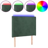 Maison Chic LED Posteljno vzglavje - Vzglavna omarica - Nočna omarica temno zeleno 83x16x118/128 cm žamet, (21712809) | Shoptok.si
