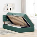  s od storage s uzglavljem Tamnozelena 90 x 190 cm Baršun | shoptok.hr