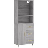  Visoka komoda siva sonome 69,5x34x180 cm od konstruiranog drva | shoptok.hr