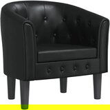  The Living Store Fotelj črno umetno usnje - Fotelj, (21445419) | Shoptok.si