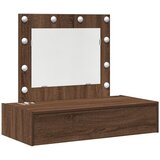 vidaXL rjava hrastova les in steklo 83 x 40 x 70 cm toaletna miza Cene