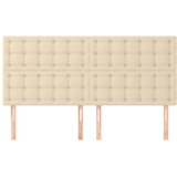  Uzglavlje krem boje 180x5x118/128 cm tkanina | shoptok.hr