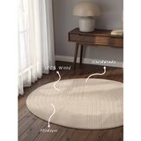 Vikosa Kremno bela ročno tkana volnena okrogla preproga ø 120 cm Arcura – | Shoptok.si