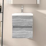 vidaXL Omarica za umivalnik siva sonoma 41x38,5x45 cm konstruiran les Cene